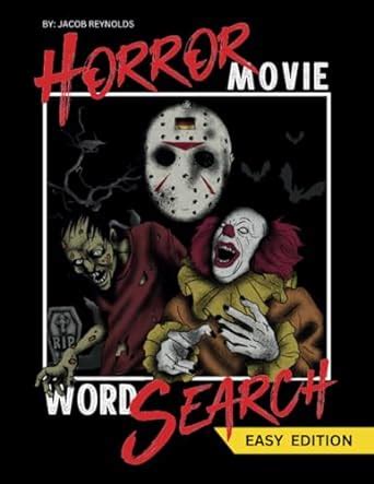 Amazon Horror Movie Word Search Easy Edition 80 Puzzles 1 500