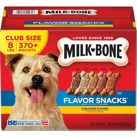 Milk-Bone Flavor Snacks Dog Biscuits for Dogs Of All Sizes, 8 Lbs ...