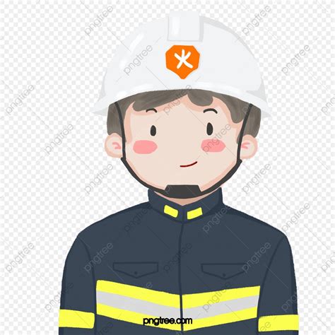 a fireman with a helmet on his head is standing in front of a white ...