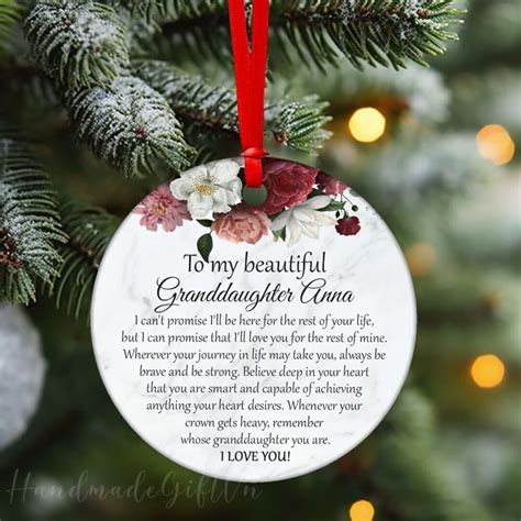 Personalized Granddaughter Christmas Ornament Custom Ornament For Granddaughter Granddaughter