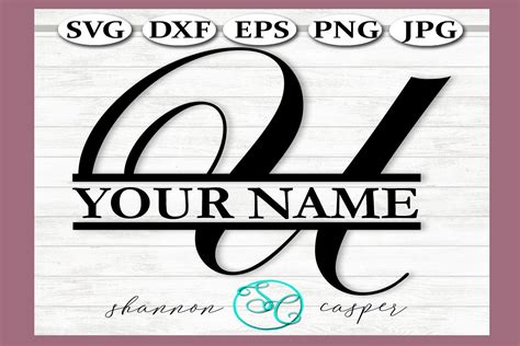 Svg Split Monogram Full Alphabet Set Cut Files Design Bundles