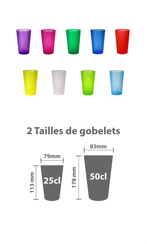 Impression Gobelet personnalisé réutilisable Verres plastiques Pas cher