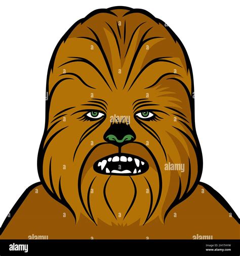 Chewbacca star wars illustration character Stock Photo - Alamy