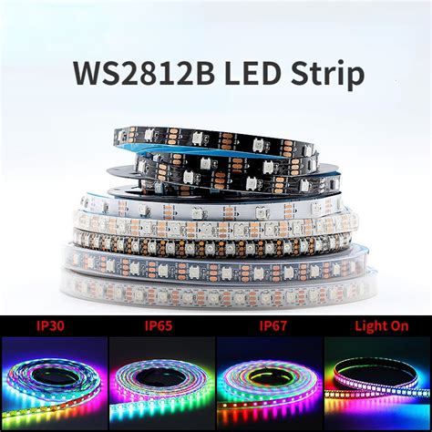 1m 5meters Roll DC5V WS2812B Led Strip 30 60 74 96 144 Leds M WS2812