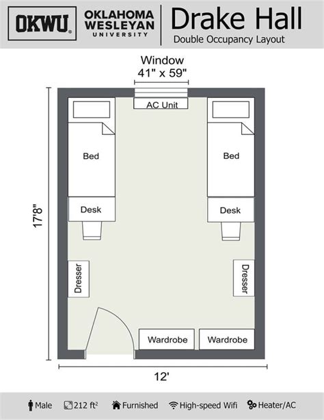 Double Dorm Room Layout