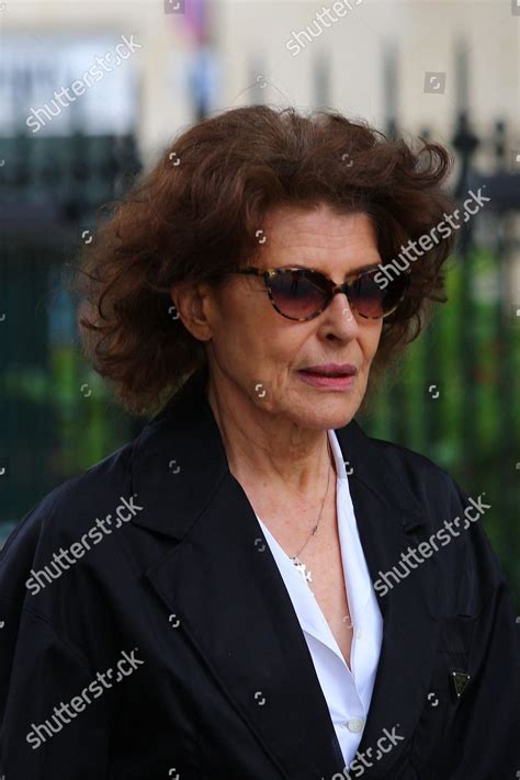 Fanny Ardant During Funeral Ceremony Guy Editorial Stock Photo Stock