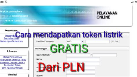 Cara Mendapat Kan Token Listrik Gratis Dari Pln Youtube