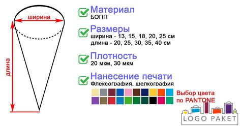 Пакеты конус с логотипом купить оптом у производителя | LogoPaket.ru