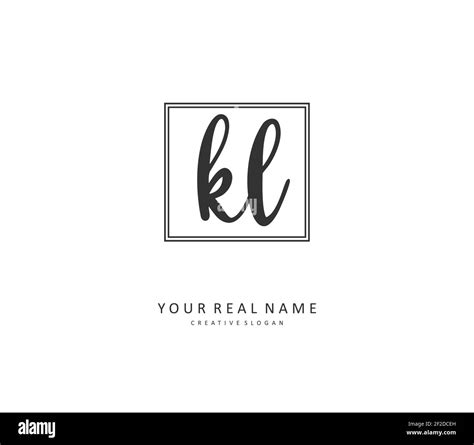 KL Initial Letter Handwriting And Signature Logo A Concept Handwriting