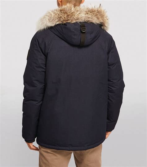 Mens Nobis Navy Fur Trim Padded Heritage Parka Harrods Uk