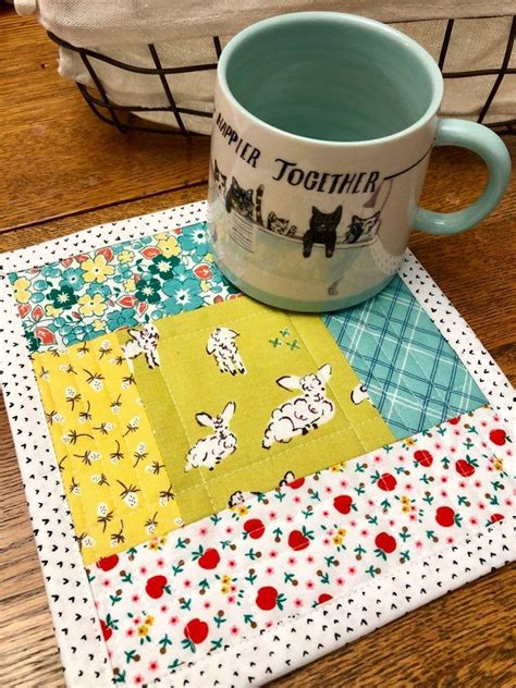 Quilted Mug Rug Mug Mats Coffee Mat Table Mat Teacher Gifts Snack Mats