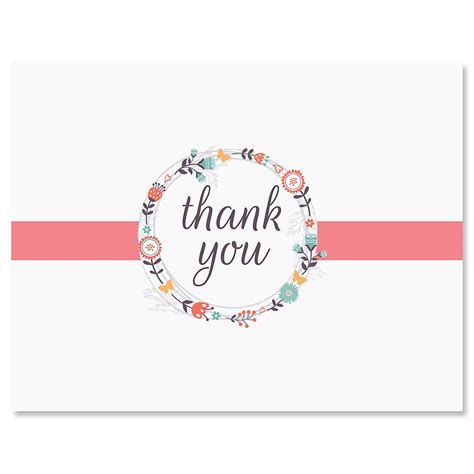 Wreath Thank You Note Cards Current Catalog