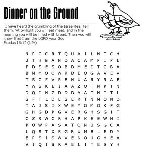 Manna from Heaven Word Search | Sermons4Kids