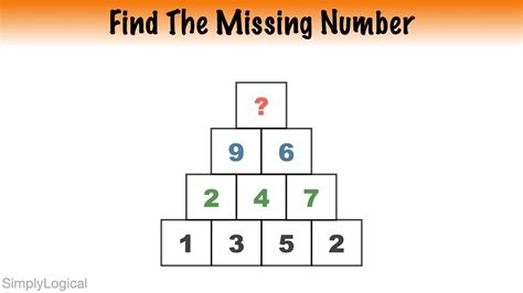 Find The Missing Number In Pyramid Maths Puzzle YouTube