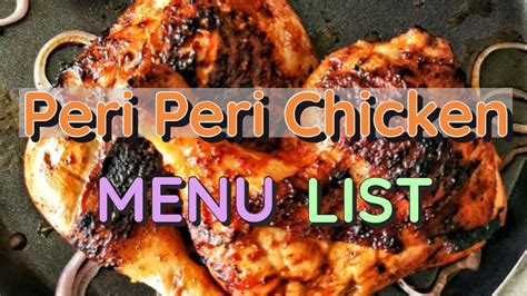 Peri Peri Chicken Prices [philippines Restaurant Menu] Youtube