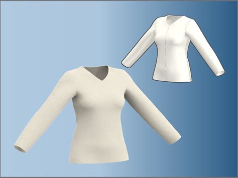 Basic Top Pattern Block Long Sleeve For Clo3dai Etsy