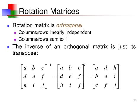 Rotation Transformation Matrix