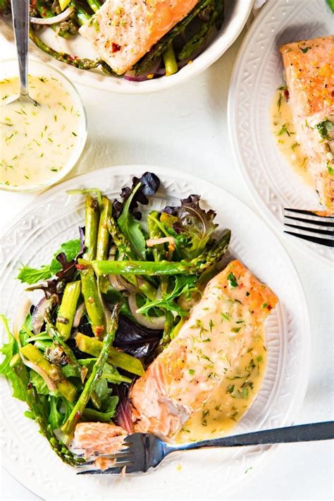 Slow Roasted Salmon With Lemon Butter Sauce The Flavor Bender