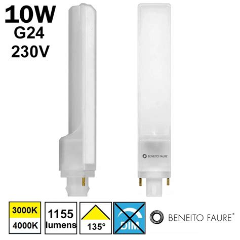 Ampoule LED G24d3 BENEITO CALA 10W Remplace Fluo 26W G24d3