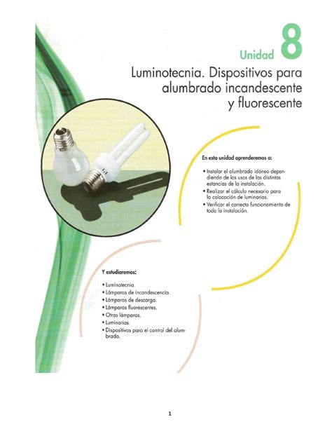 Pdf Unidad Luminotecnia Para Alumbrado Incandescente Y Fluorescente