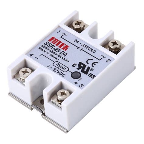 Solid State Relay Module SSR 25DA 25A 3 32V DC To 24 380V AC