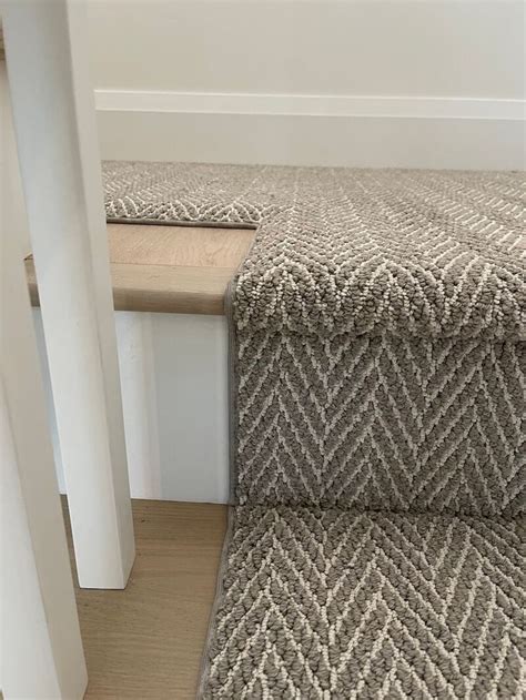 Anderson Tuftex Luminary Modern Gray Herringbone Carpet Runner Stair