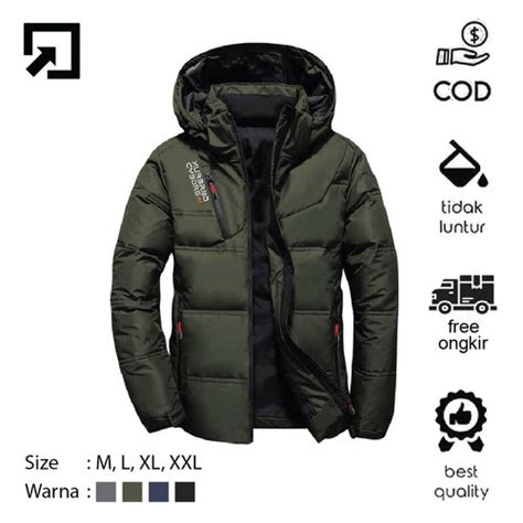 Jual Jaket Musim Dingin Tebal Outdoor Pria Urban Winter Puffer Premium