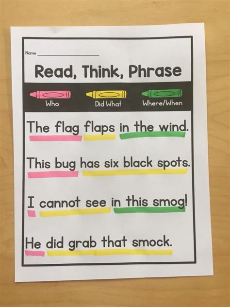 Simple Sentences With Consonant Blends