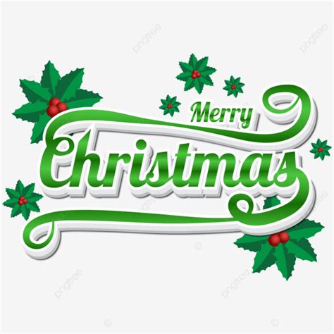 Merry Christmas Typography With Xmas Elements Merry Christmas Clipart