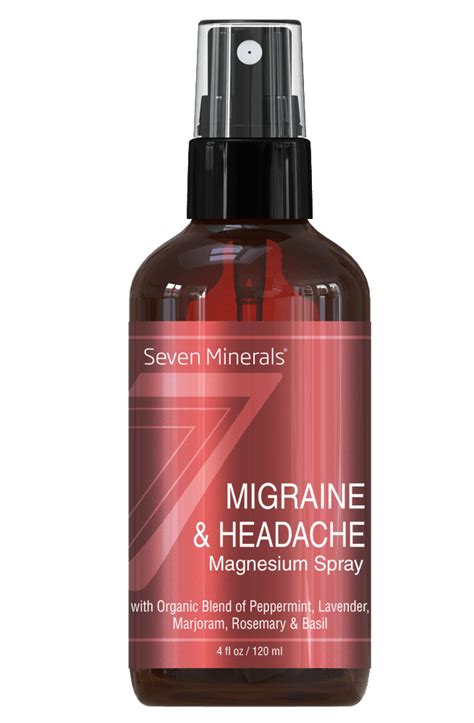 Migraine And Headache Magnesium Spray 4 Oz Essential Oils For