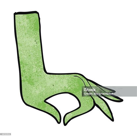 Cartoon Green Hand Symbol Stock Illustration Download Image Now