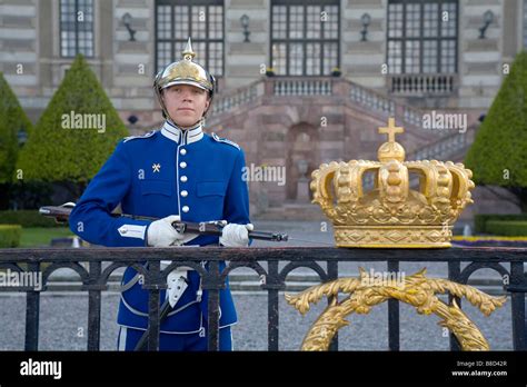 Guard at the King Palace in Stockholm Sweden Stock Photo - Alamy