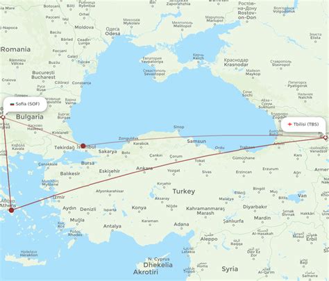 All Flight Routes From Sofia To Tbilisi Sof To Tbs Flight Routes