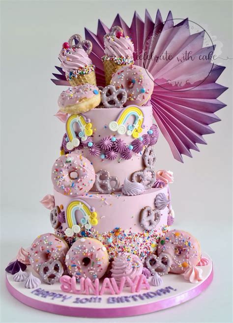 Candyland Themed 2 Tier Cake