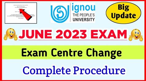 Ignou Exam Centre Change Link Ignou Exam Centre Change Procedure