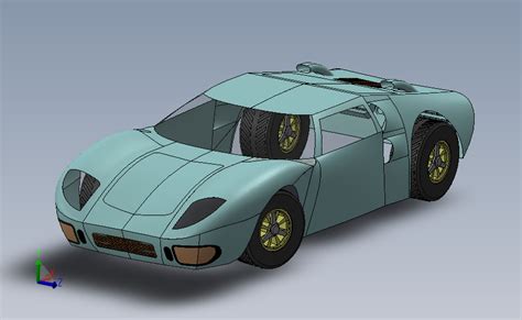 福特GT40的福特 GT 40 Mark II SOLIDWORKS 2018 模型图纸下载 懒石网