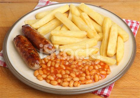 Sausage, Beans and Chips Stock Photos - FreeImages.com