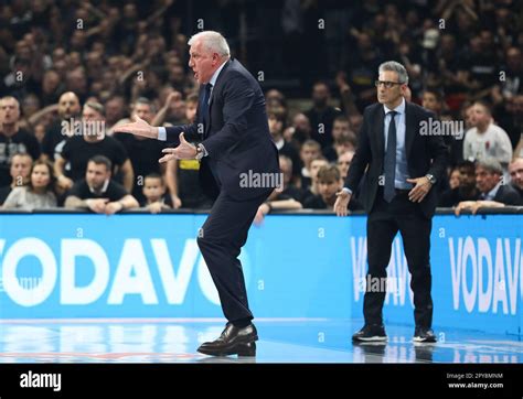 Belgrade Serbia May Head Coach Zeljko Obradovic Of Partizan