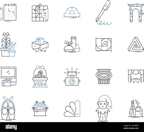 Design Thinking Outline Icons Kollektion Design Denken Kreativität