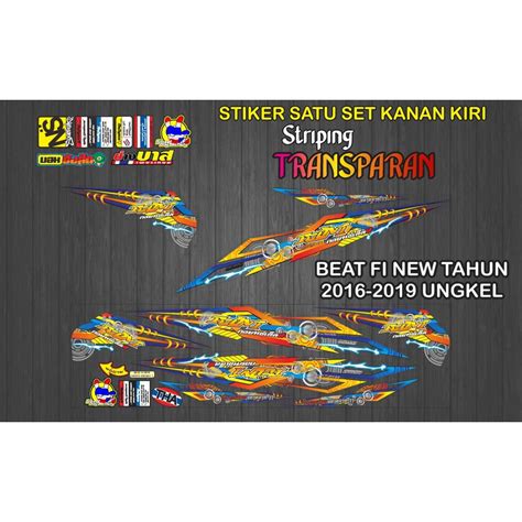 Jual Stiker Striping Lis Transparan Tranparan Variasi Honda Beat Fi New