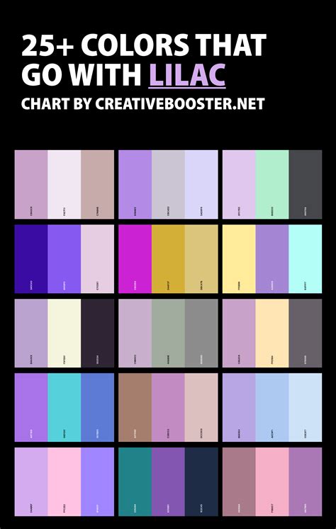 Best Colors That Go With Lilac Color Palettes Purple Contrast Color Good Color Combinations