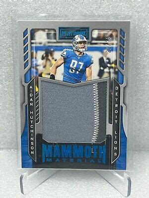 2022 Panini Playbook Mammoth Materials Platinum 13 Aidan Hutchinson