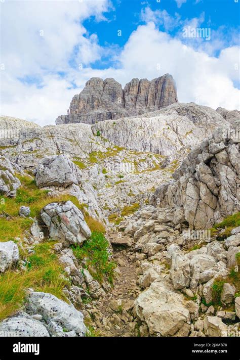 Dolomiti Italy A View Of Dolomites Mountain Range Unesco Site