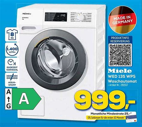 Miele Wed 135 Wps Waschautomat Angebot bei Berlet - 1Prospekte.de