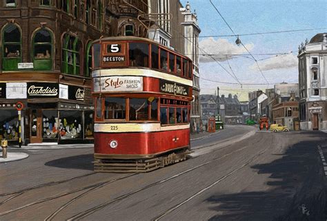 Leeds Tram No Vintage S Street Scene Digital File High