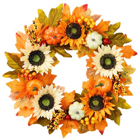 Lsljs Fall Wreath For Front Doorautumn Wreath Decorations 165thanksgiving Halloween Wreath