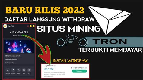 Mining Tron Legit Mining Trx Tercepat Di Android Youtube