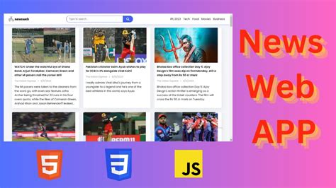 News Web App Html Css And Javascript Youtube