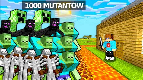 1000 ZMUTOWANYCH MOBÓW vs TAJNA BAZA w Minecraft YouTube