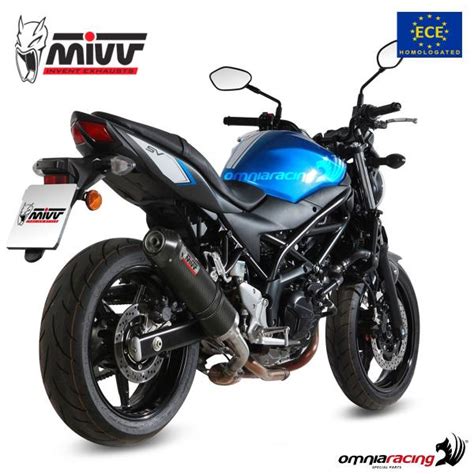 Mivv Exhaust Slip On Oval Approved Carbon Suzuki Sv